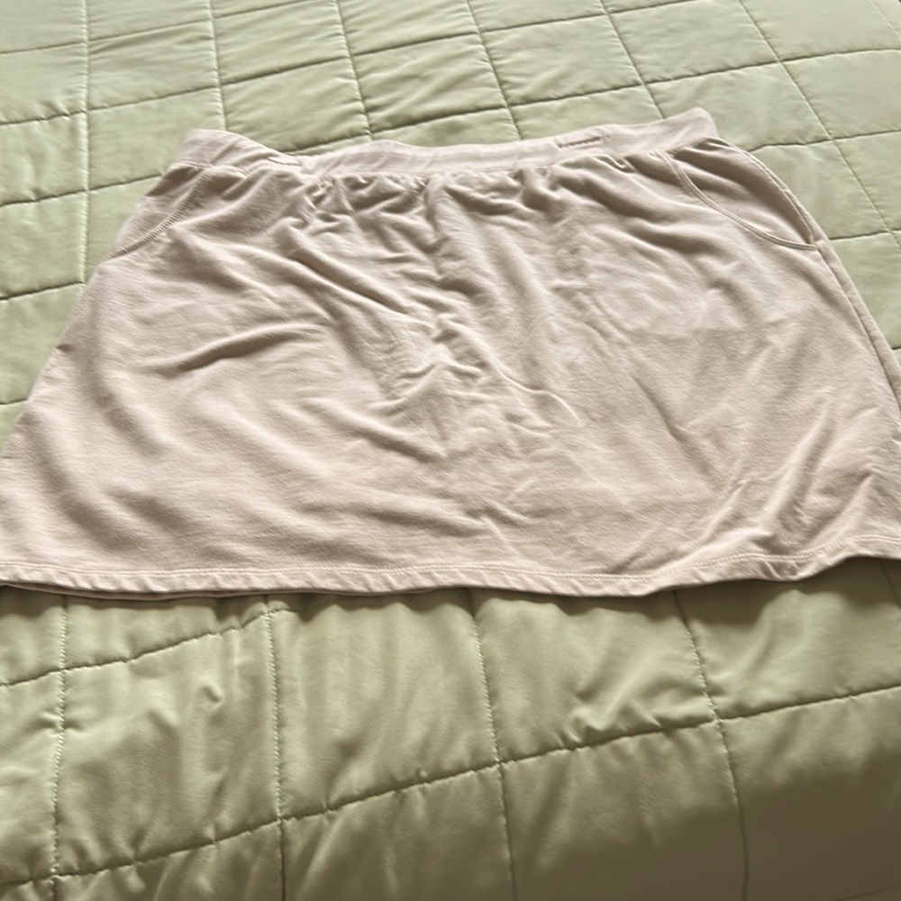 Women’s Skort in beige or light tan.
